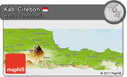 Physical Panoramic Map of Kab. Cirebon