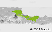 Physical Panoramic Map of Kab. Cirebon, lighten, desaturated