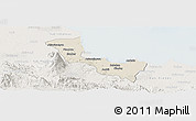 Shaded Relief Panoramic Map of Kab. Cirebon, lighten