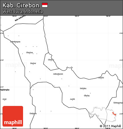 Blank Simple Map of Kab. Cirebon