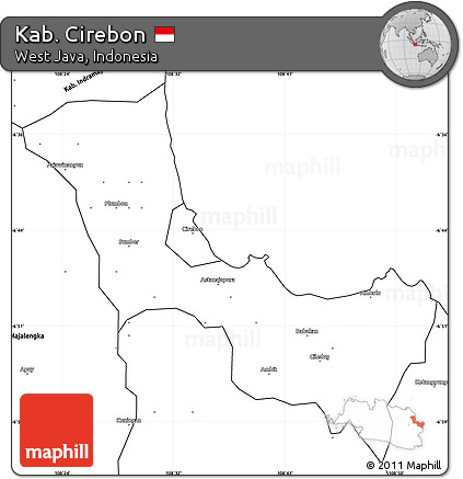 Blank Simple Map of Kab. Cirebon