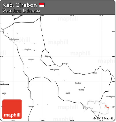 Blank Simple Map of Kab. Cirebon