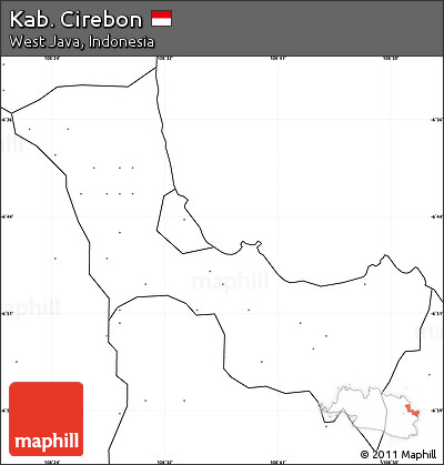 Blank Simple Map of Kab. Cirebon, no labels