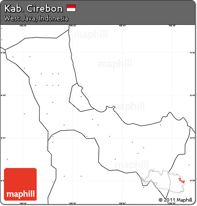 Blank Simple Map of Kab. Cirebon, no labels