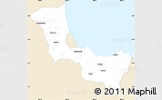 Classic Style Simple Map of Kab. Cirebon, single color outside