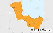 Political Simple Map of Kab. Cirebon, single color outside