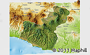 Satellite 3D Map of Kab. Garut, physical outside