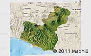 Satellite 3D Map of Kab. Garut, shaded relief outside