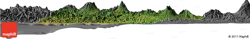 Satellite Horizon Map of Kab. Garut, desaturated