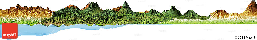 Satellite Horizon Map of Kab. Garut, physical outside