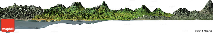 Satellite Horizon Map of Kab. Garut, semi-desaturated