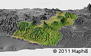 Satellite Panoramic Map of Kab. Garut, desaturated