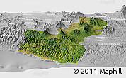 Satellite Panoramic Map of Kab. Garut, lighten, desaturated