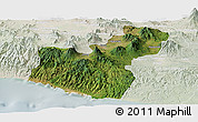 Satellite Panoramic Map of Kab. Garut, lighten