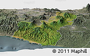 Satellite Panoramic Map of Kab. Garut, semi-desaturated