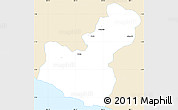 Classic Style Simple Map of Kab. Garut, single color outside
