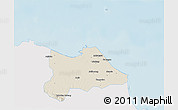 Shaded Relief 3D Map of Kab. Indramayu, single color outside