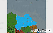 Political Map of Kab. Indramayu, darken