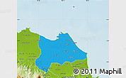Political Map of Kab. Indramayu, physical outside
