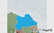 Political Map of Kab. Indramayu, semi-desaturated