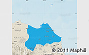 Political Map of Kab. Indramayu, shaded relief outside