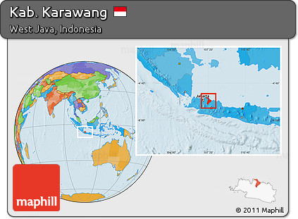 Political Location Map of Kab. Karawang