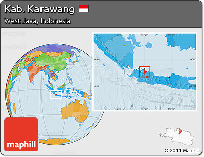 Political Location Map of Kab. Karawang