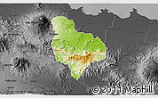 Physical 3D Map of Kab. Kuningan, darken, desaturated