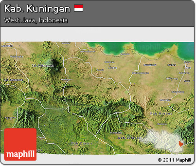 Satellite 3D Map of Kab. Kuningan