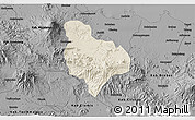 Shaded Relief 3D Map of Kab. Kuningan, darken, desaturated