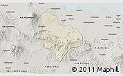 Shaded Relief 3D Map of Kab. Kuningan, semi-desaturated