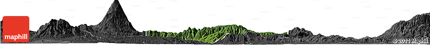 Satellite Horizon Map of Kab. Kuningan, darken, desaturated
