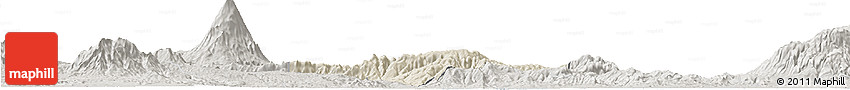 Shaded Relief Horizon Map of Kab. Kuningan, semi-desaturated