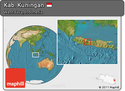 Satellite Location Map of Kab. Kuningan