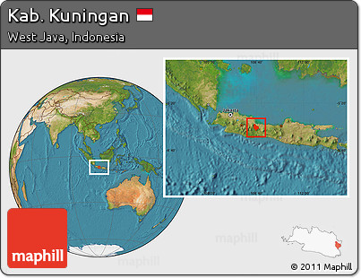 Satellite Location Map of Kab. Kuningan