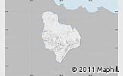 Gray Map of Kab. Kuningan, single color outside