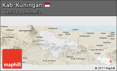 Classic Style Panoramic Map of Kab. Kuningan