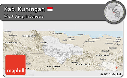 Classic Style Panoramic Map of Kab. Kuningan