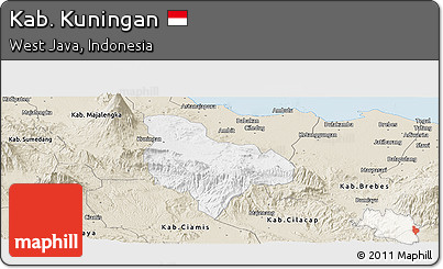 Classic Style Panoramic Map of Kab. Kuningan