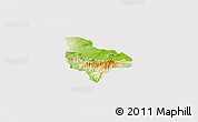 Physical Panoramic Map of Kab. Kuningan, cropped outside