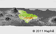 Physical Panoramic Map of Kab. Kuningan, darken, desaturated