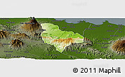 Physical Panoramic Map of Kab. Kuningan, darken