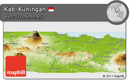 Physical Panoramic Map of Kab. Kuningan