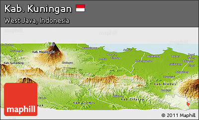 Physical Panoramic Map of Kab. Kuningan