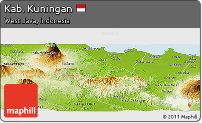 Physical Panoramic Map of Kab. Kuningan