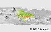 Physical Panoramic Map of Kab. Kuningan, lighten, desaturated