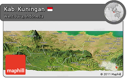 Satellite Panoramic Map of Kab. Kuningan
