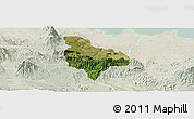 Satellite Panoramic Map of Kab. Kuningan, lighten