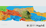 Satellite Panoramic Map of Kab. Majalengka, political outside