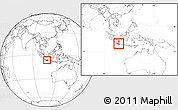 Blank Location Map of Kab. Subang, highlighted country, highlighted parent region, within the entire country